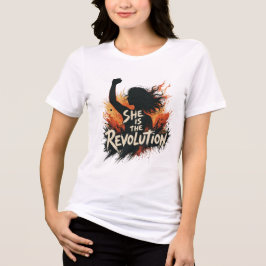 Zij is de revolutie, de maand van de vrouwengeschi Tri-Blend shirt