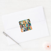 Zij is de revolutie vierkante sticker (Envelop)