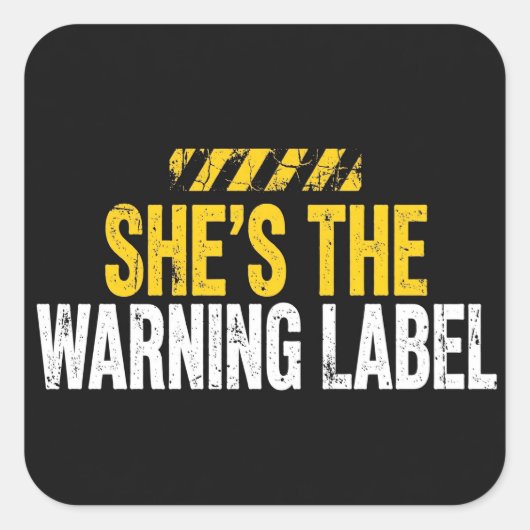 Zij is de Waarschuwingslabel Sticker (Voorkant)