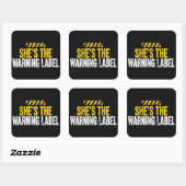Zij is de Waarschuwingslabel Sticker (Vel)