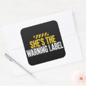 Zij is de Waarschuwingslabel Sticker (Envelop)