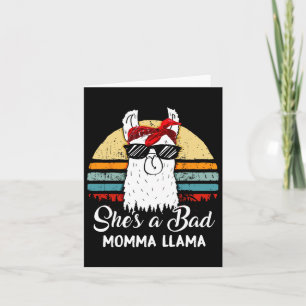 Zij is een D Mama Lama Grappige Retro Vintage Mama Kaart