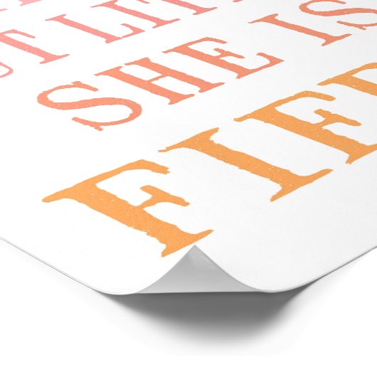 Zij is een fel posterprint poster (Hoek)