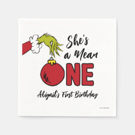Zij is een gemene! | Grinch Verjaardag Servet