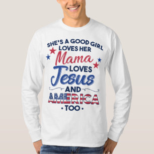 Zij is een Goed Meisje Houdt van Haar Mama Houdt v T-shirt
