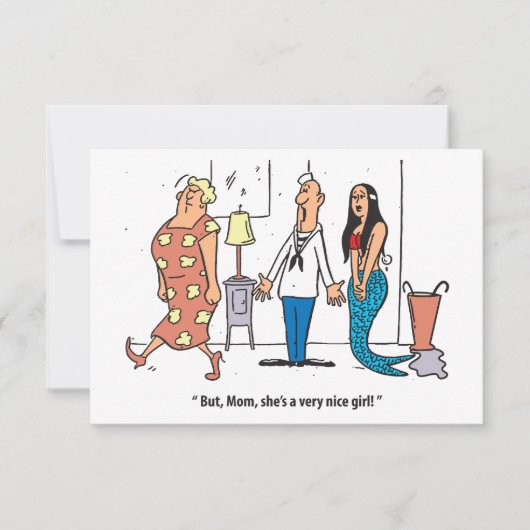 Zij is een heel aardig meisje, grappig save the date (Voorkant)