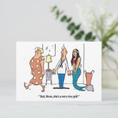 Zij is een heel aardig meisje, grappig save the date (Staand voorkant)