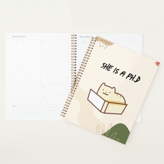 Zij is een PhD planner, notitieboek (Display)