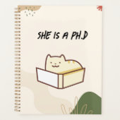 Zij is een PhD planner, notitieboek (Voorkant)