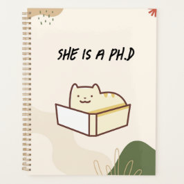 Zij is een PhD planner, notitieboek