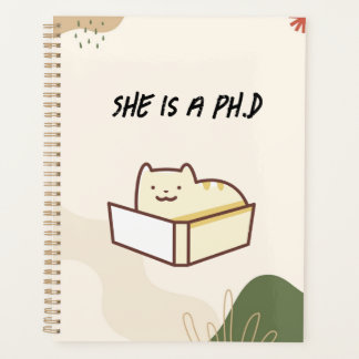 Zij is een PhD planner, notitieboek