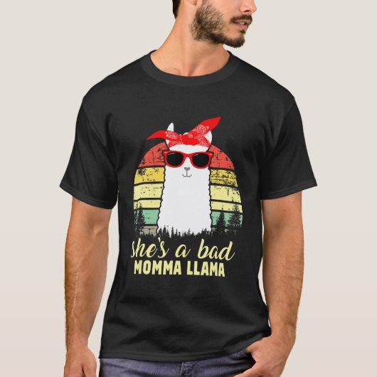 Zij is een slechte moeder lama mama t-shirt (Voorkant)