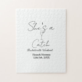 Zij is een vangst champagnefles vrijgezellenweeken legpuzzel