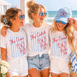 Zij is een vangst Coastal Lobster Bachelorette T-shirt