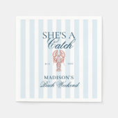 Zij is een vangst Kreeft Bachelorette Servet (Voorkant)