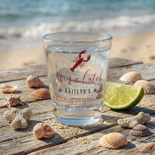 Zij is een vangst Kust Bachelorette Feest Favoriet Shot Glas