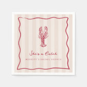 Zij is een vangst | Kustkreeft Bruidsdouche Servet (Voorkant)