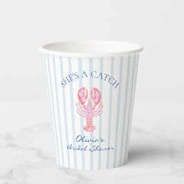 Zij is een vangst Preppy Lobster Bruidsdouche Papieren Bekers