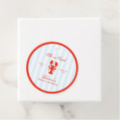 Zij is een vangst Zeebanket Rood en Blauw Bruidsdo Bedankjes Labels (In situ)