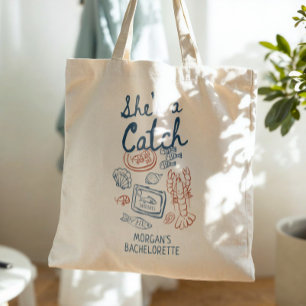 Zij Is Een Visserij Kust Bachelorette Tote Bag