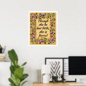 Zij Is Fierce Poster (Thuiskantoor)
