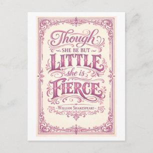 "Zij Is Fierce" Shakespeare Briefkaart