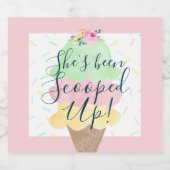 Zij Is Geschept Ijs Vierkante Sticker (Enkel label)