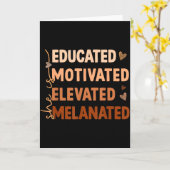 Zij Is Geschoold Gemotiveerd Black History Month M Kaart (Gele Bloem)