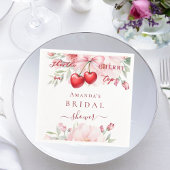 Zij is het cherry op de taart lint bloemen Bruidsd Servet