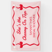 Zij is het helemaal bridal shower spandoek (Verticaal)