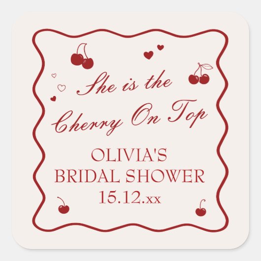 Zij is het Iets Extra Vierkante Sticker (Voorkant)