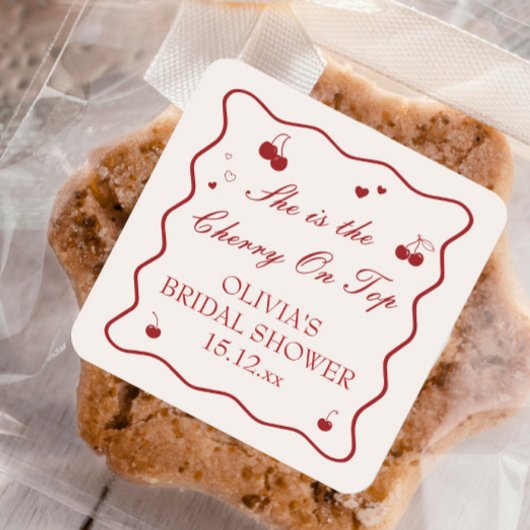 Zij is het Ijs op de Taart Vierkante Sticker