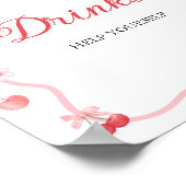 Zij is het Kersje op de Top | Dranktafelbord Poster (Hoek)