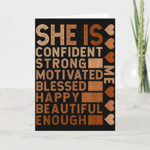 Zij Is Ik Zwarte Vrouwen Mooi Sterk Gezegend Pro Kaart