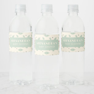 Zij is klaar om te baren Baby Shower Boho Kawaii F Waterfles Etiket