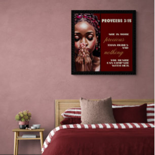 Zij is kostbaarder dan robijnen Glanzende Poster