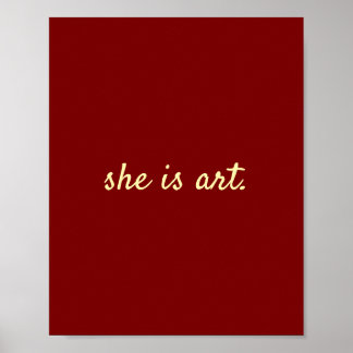 zij is kunst poster