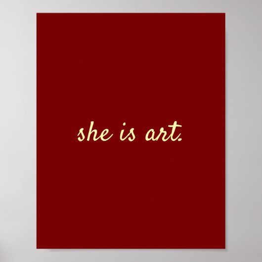 zij is kunst poster (Voorkant)