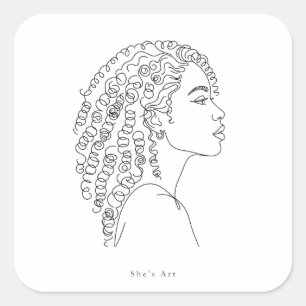 Zij is Kunst Sticker
