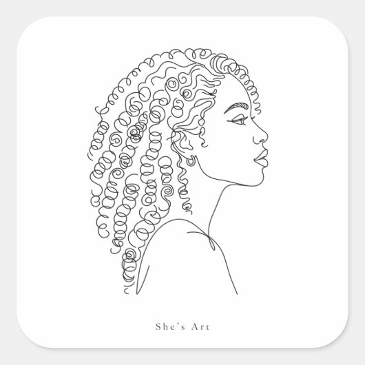 Zij is Kunst Sticker (Voorkant)