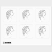 Zij is Kunst Sticker (Vel)