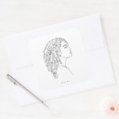 Zij is Kunst Sticker (Envelop)