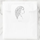 Zij is Kunst Sticker (Tas)