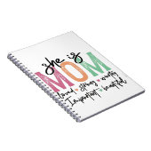 Zij is mama: Geliefd, Sterk, Waardig, Belangrijk,  Notitieboek (Rechterzijde)