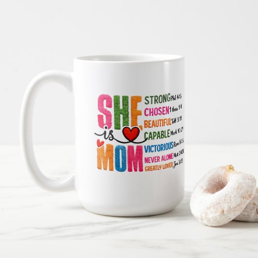 Zij is mama koffiemok (Met donut)