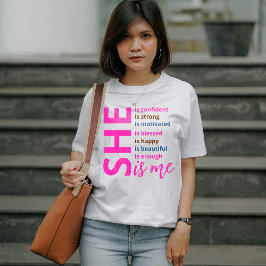 Zij is mijn aanmoediging t-shirt