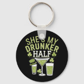 Zij is mijn dronken helft St. Patrick's Day Matchi Sleutelhanger (Voorkant)