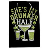 Zij is mijn dronken helft St. Patrick's matchend p Medium Cadeauzakje (Voorkant)