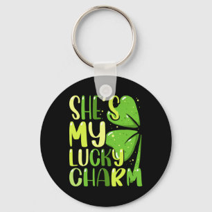 Zij is mijn geluksbrenger Funny St. Patrick's Day Sleutelhanger