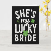 Zij Is Mijn Geluksbruid St. Patricks Kaart (Gele Bloem)